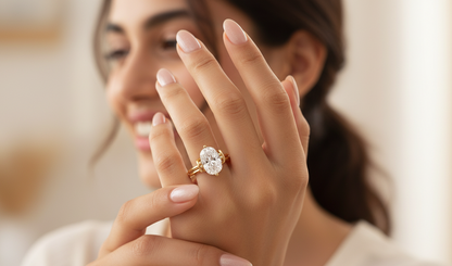 3.00 ct Old Mine Lab-Grown Cushion Cut Diamond | Solitaire Designer Ring.