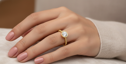 1.00 ct Round Cut Center Lab Grown Diamond | Color: E | Clarity: VVS | Designer Ring.