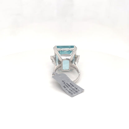 Aquamarine Solitaire Ring