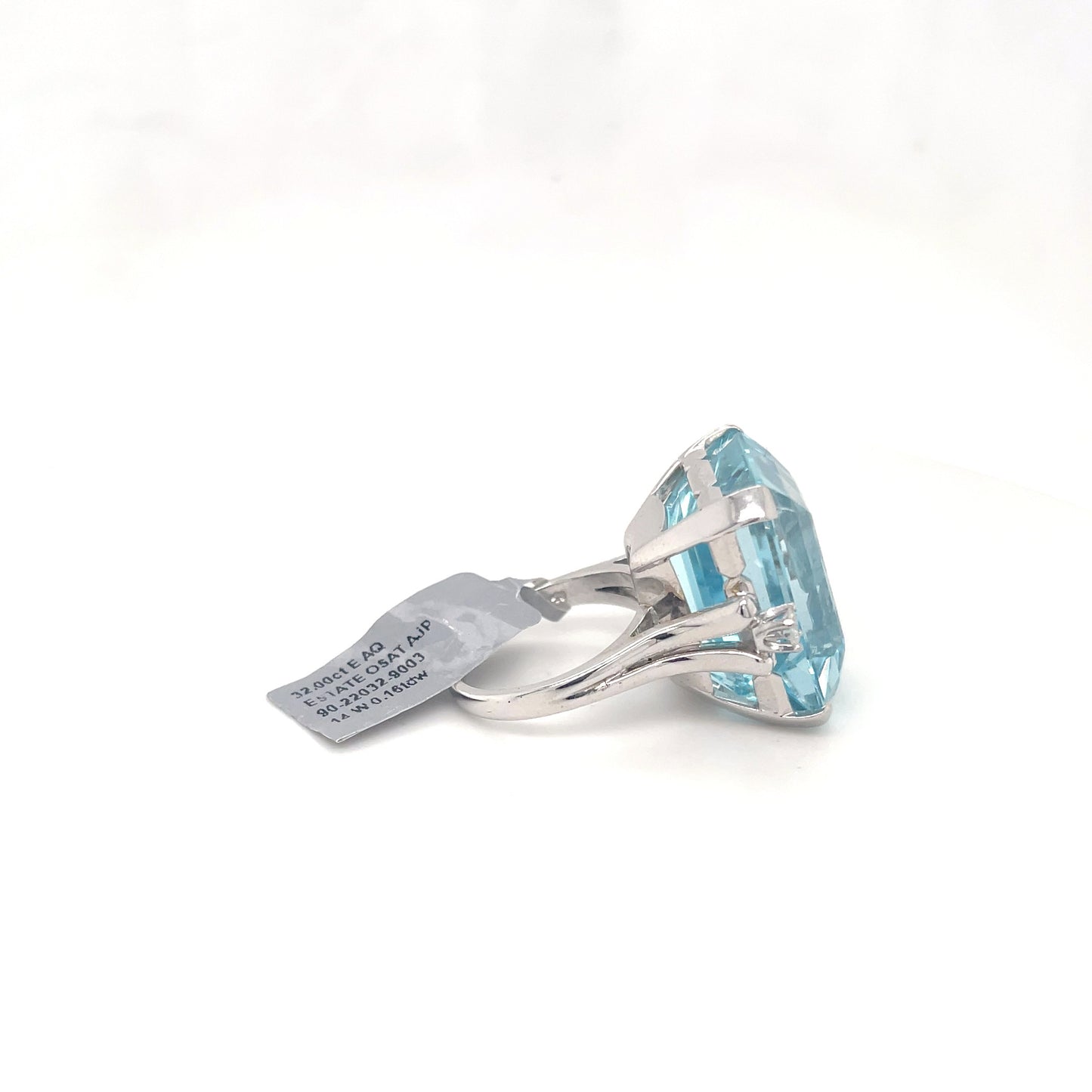Aquamarine Solitaire Ring