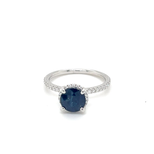 Round Sapphire Solitaire Ring