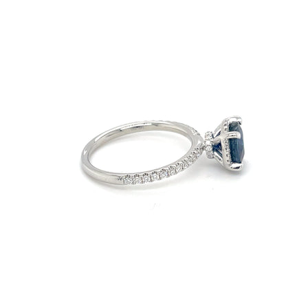 Round Sapphire Solitaire Ring