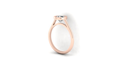 1 ctw Lab Grown Diamond | Bezel Set Setting | Solitaire Ring