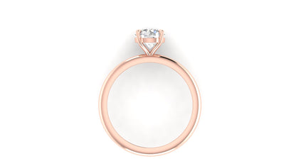 1.00 ctw Round Shape Lab Grown Diamond | 4 Prong Setting | Solitaire Ring.
