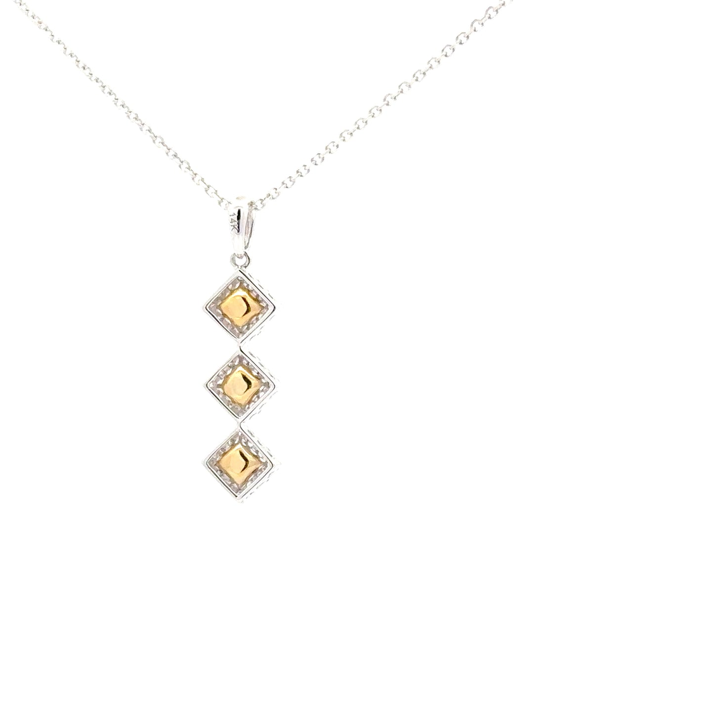 0.48 ct Natural Yellow Diamonds | 0.29 ct Natural Diamonds | 14k Yellow/White Gold.
