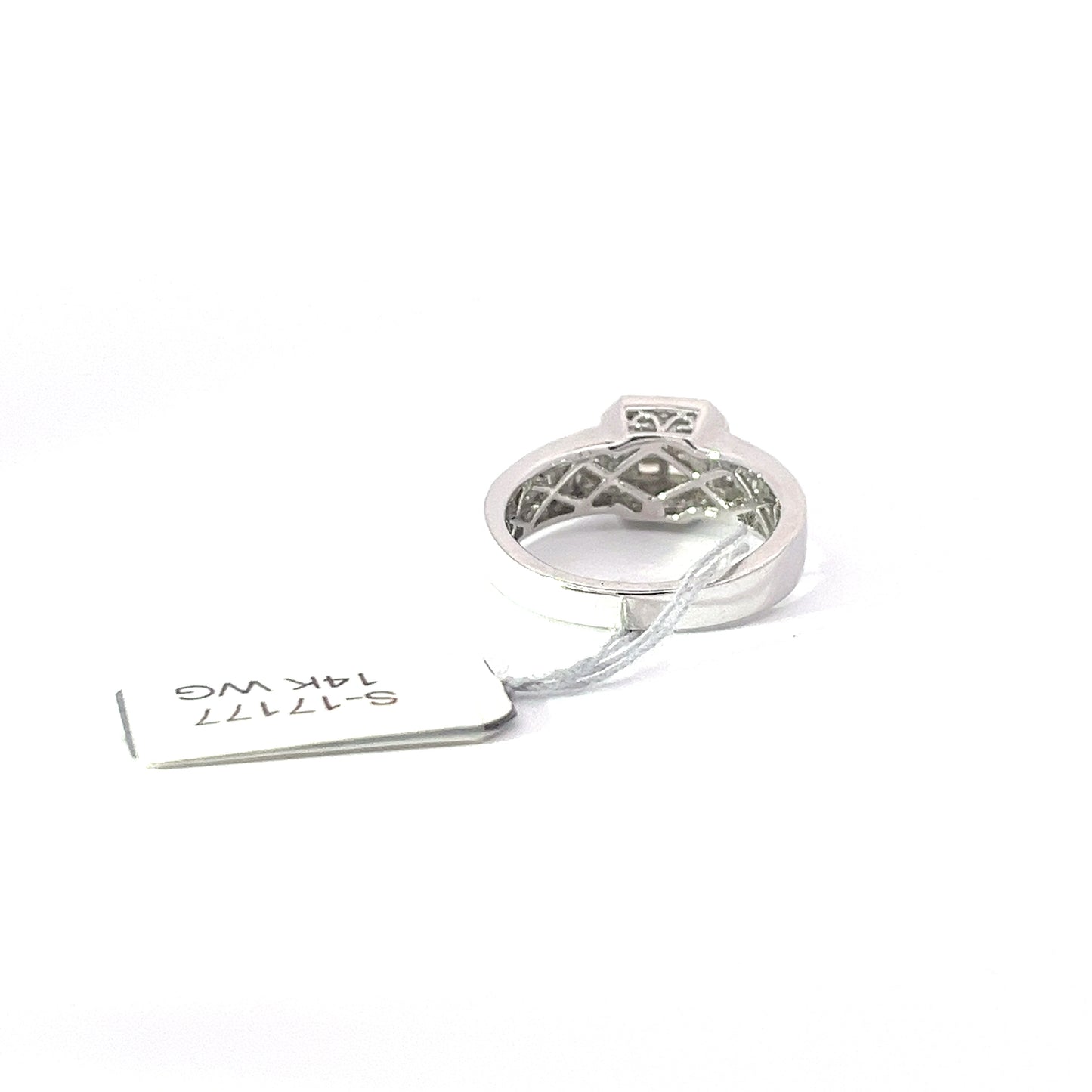 0.30ct Natural Yellow Princess-Cut(4 pc) Diamond Ring | 0.66ct Side Diamonds | 14K WG
