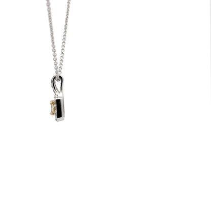 0.17 ct Natural Yellow Diamonds | 0.25 ct Natural Diamonds | 14k Yellow/White Gold.
