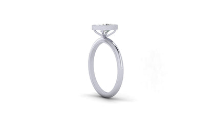 1.10 ctw Oval Shape Lab Grown Diamond | Bezel Set Setting | Solitaire Ring.