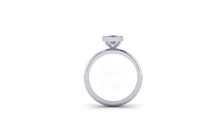 1.10 ctw Oval Shape Lab Grown Diamond | Bezel Set Setting | Solitaire Ring.
