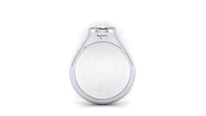 1 ctw Lab Grown Diamond | Bezel Set Setting | Solitaire Ring