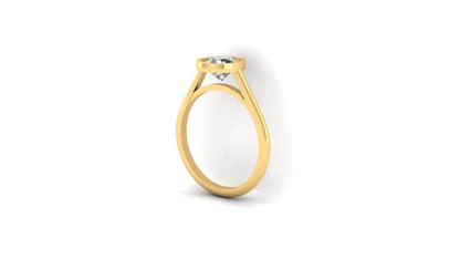 1 ctw Lab Grown Diamond | Bezel Set Setting | Solitaire Ring