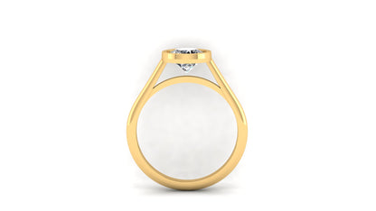 1 ctw Lab Grown Diamond | Bezel Set Setting | Solitaire Ring