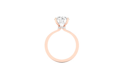 3.00 ct Round Cut Center Lab Grown Diamond | Color: E | Clarity: VVS | 0.10 ct Lab Grown Side Diamonds. | Designer Ring.