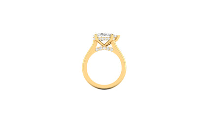 1.75 ct Pear Center Lab Grown Diamond | Color: E | Clarity: VVS | 0.31 ct Lab Grown Side Diamonds. | Designer Ring.