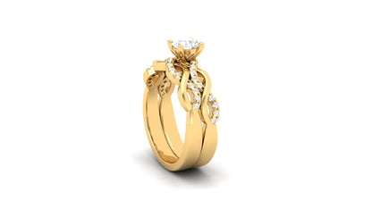 1.00 ct Round Center Lab Grown Diamond | Color: E | Clarity: VVS | 0.25 ct Lab Grown Side Diamonds. | Designer Ring.
