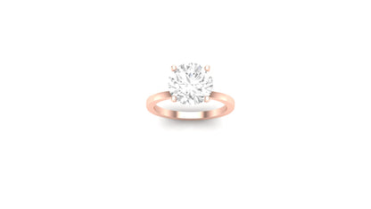 3.00 ct Round Cut Center Lab Grown Diamond | Color: E | Clarity: VVS | 0.10 ct Lab Grown Side Diamonds. | Designer Ring.