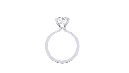 3.00 ct Round Cut Center Lab Grown Diamond | Color: E | Clarity: VVS | 0.10 ct Lab Grown Side Diamonds. | Designer Ring.