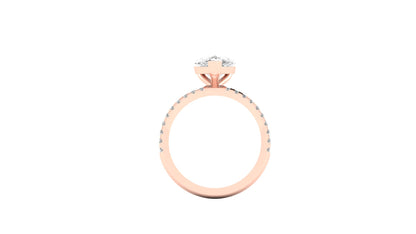 2.37 ct Pear Center Lab Grown Diamond | Color: E | Clarity: VVS | 0.25 ct Lab Grown Side Diamonds. | Designer Ring.