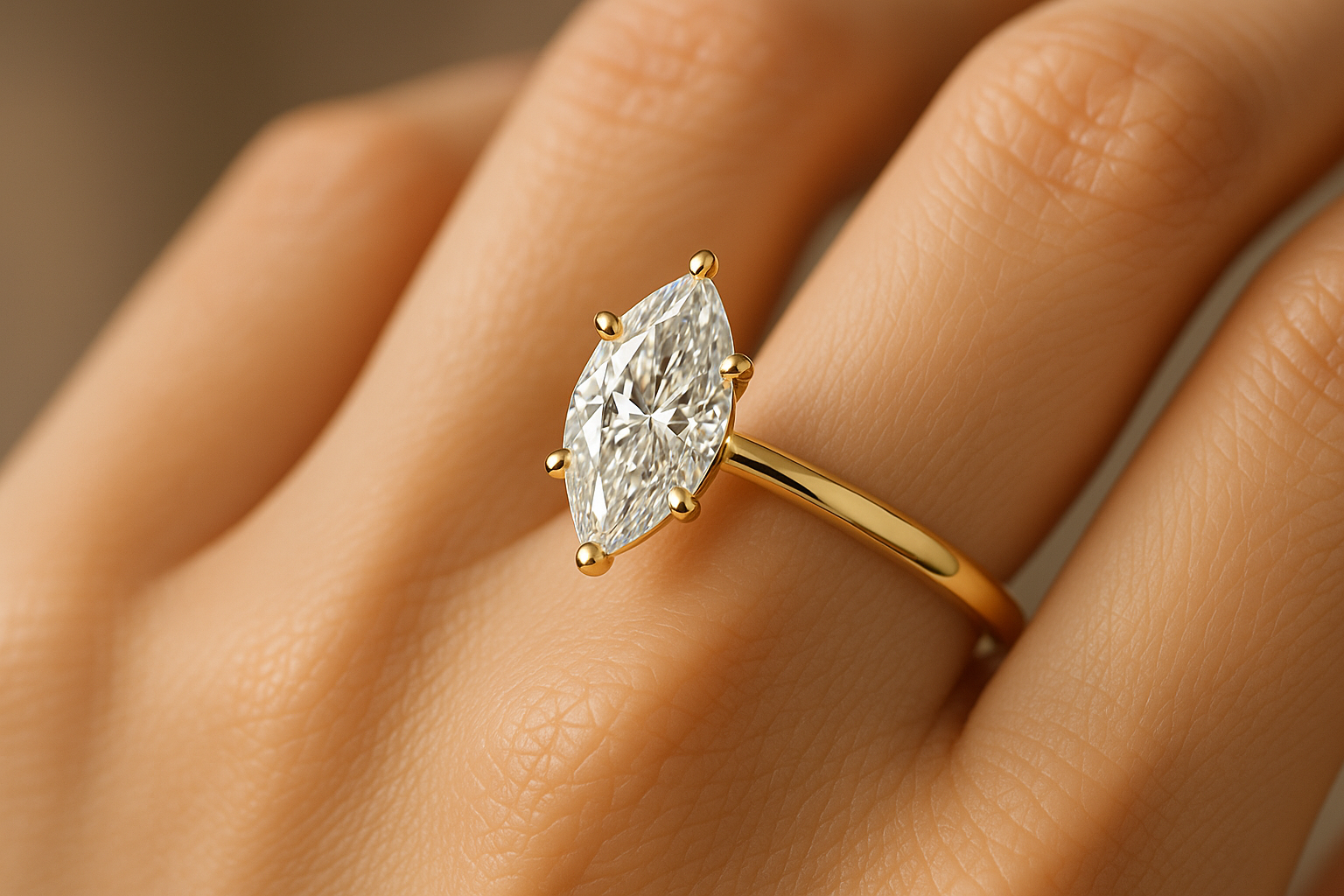 make-a-image-of-1-carat-lab-grown-diamond-6-prong-setting-solitaire-ring-in-marquise-shape-in-yellow-gold-that-wearing-in-a-girls-hand