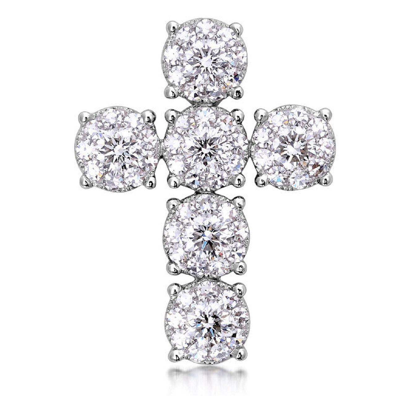 1.80 ctw Natural Diamonds | Color: F | Clarity: VS | 18k White Gold Pendant.