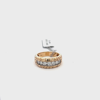 14k Men’s YG Ring with Round Diamonds