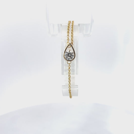 1.00 ct Lab-Grown Diamond Bracelet | 14k Yellow Gold