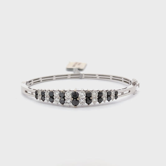 3.00 ctw Natural Diamonds & Balck Diamonds | 14K White Gold