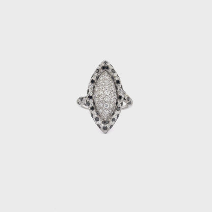 14K WHITE GOLD | 1.54 CT NATURAL DIAMOND | 0.42 BLACK DIAMOND