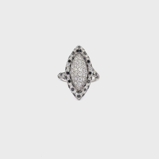 14K WHITE GOLD | 1.54 CT NATURAL DIAMOND | 0.42 BLACK DIAMOND