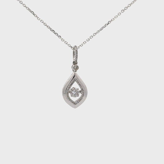 0.34 ctw Natural Diamonds Pendant | 14k White Gold.