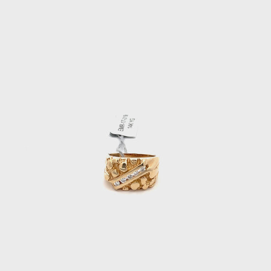 14k Yellow Gold Mens Ring