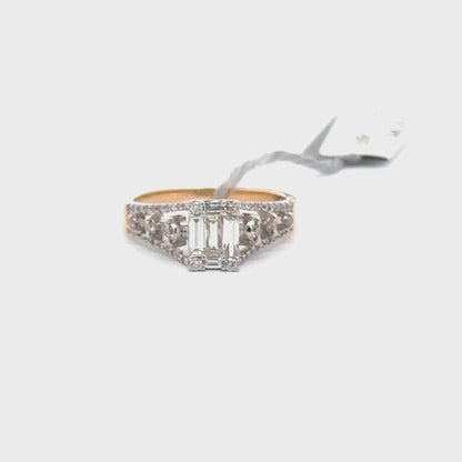 0.75 ctw Natural Diamond Ring | 14k Yellow/White Gold