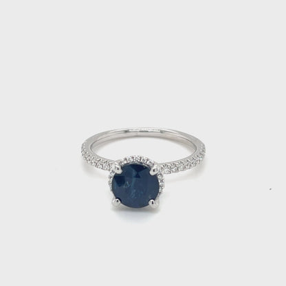 Round Sapphire Solitaire Ring