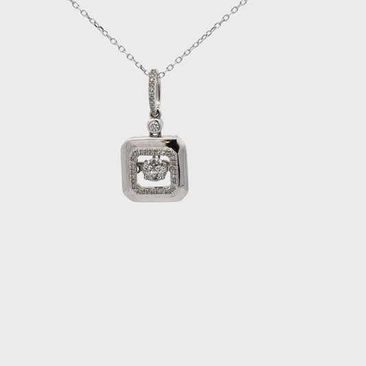 0.29 ctw Natural Diamonds Pendant | 14k White Gold.