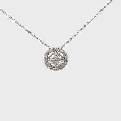 0.51 ct Natural Center Diamond | 0.12 ctw Natural Side Diamonds | 14k White Gold.