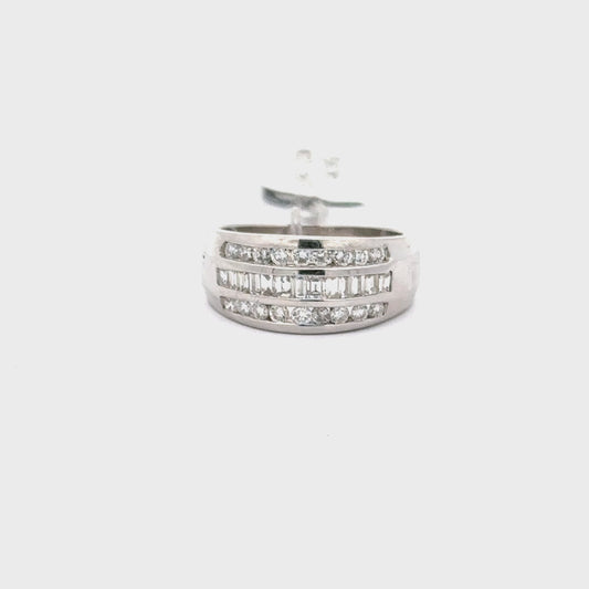 0.75 ctw Natural Diamond Ring | 14k White Gold | 7.4 Gram