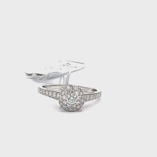 0.86 ctw Natural Diamond Ring | 18k White Gold | 3.1 Gram.
