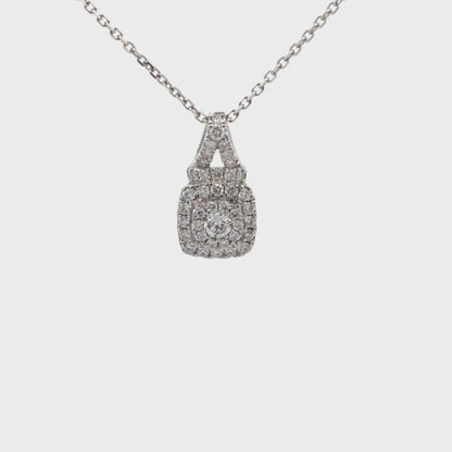 0.76 ctw Natural Diamonds Pendant | 14k White Gold.