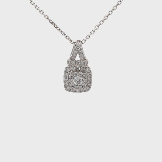0.76 ctw Natural Diamonds Pendant | 14k White Gold.