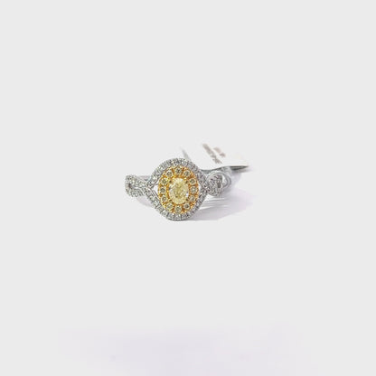 1.17ct Total Natural Diamonds Including Center Stone | 14K YWG Ring