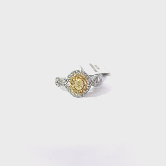 1.17ct Total Natural Diamonds Including Center Stone | 14K YWG Ring
