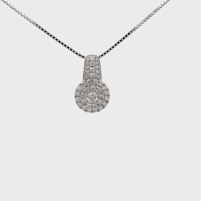 0.99 ctw Natural Diamonds Pendant | 14k White Gold.