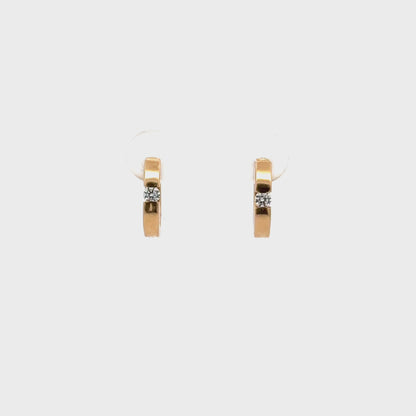 0.12 ct Natural Diamonds | 14k Yellow Gold.