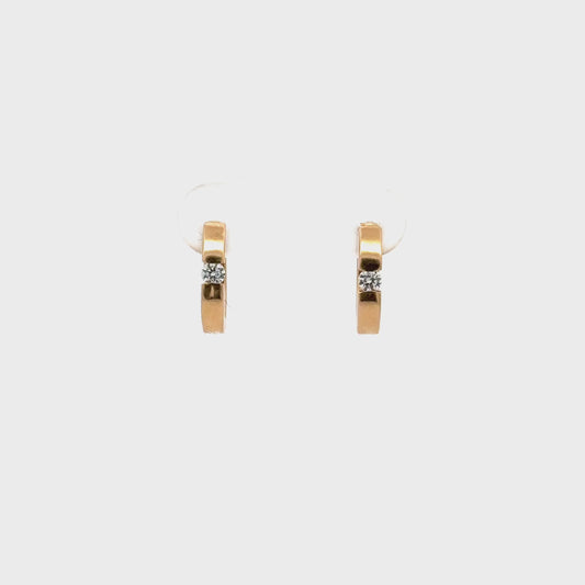 0.12 ct Natural Diamonds | 14k Yellow Gold.