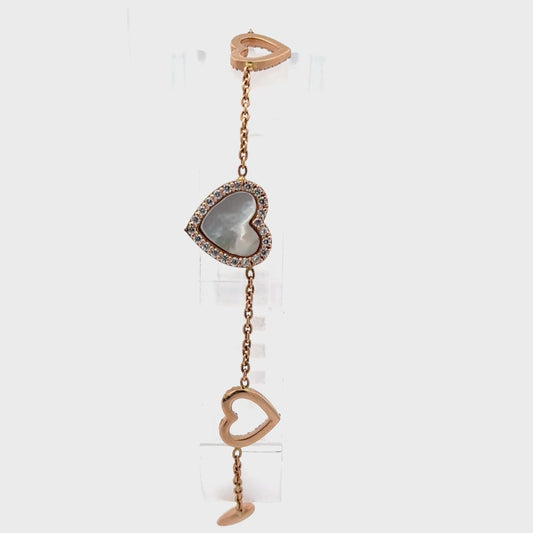 0.36 ctw Natural Diamond | Mother of Pearl | 14K Rose Gold