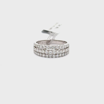 1.16 ctw Natural Diamond Ring | 18k White Gold