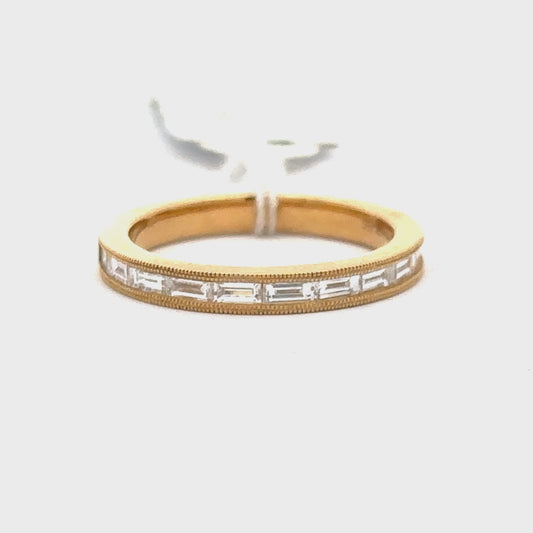 18k Yellow Gold Baguette diamond Ring (Copy)